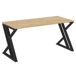 Стол рабочий ЛОФТ ВР.Л-СРЗ-4.7 Металл черный Тиквуд светлый / LOFT VR.L-SRZ-4.7