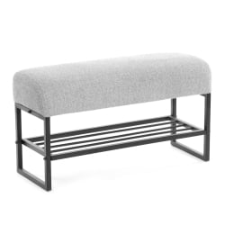 Банкетка-обувница Чарли Лукс/Чарли Люкс БО велюр/букле, ВТ шапе силвер / Charli Lux/Чарли VT shape silver