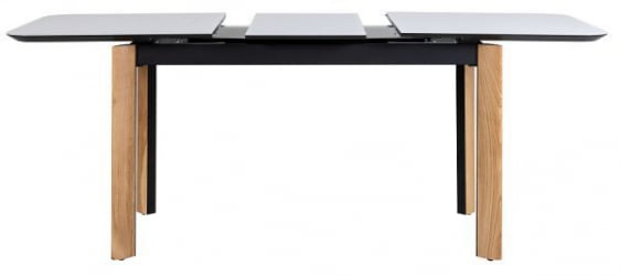 Стол раскладной Комби Гласс 140-180 Аутоматиc Натур/Лигхт матте гласс / Combi Glass Automatic Natur/Light matte glass