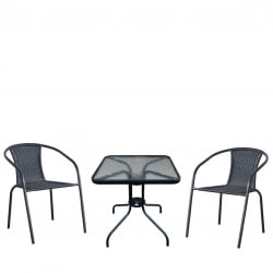 Комплект мебели Асоль ЛРC03/ЛРТ03-60кс60 Блаcк (2+1) / LRC03/LRT03-60x60 Black