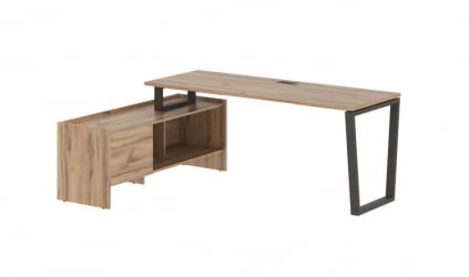 Стол с тумбой ЕДИС ЕВCТ 19614 Дуб Денвер светлый Мокко / EDIS EVCT