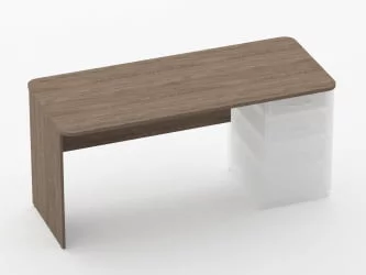 Стол прямой под встроенную тумбу Глассй 1.101.16Пр Дуб Верцаска / Glassy