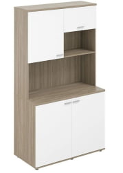 Офисная мини-кухня Сигма СГ.1001.ОД.ВХ Дуб темный Белый / Sigma SG.1001.OD.WH