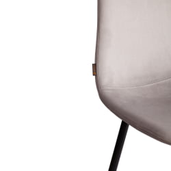 Металлический стул БРЕЕЗЕ (мод. ДЖСC-58) Велюр/металл , 44 х 53 х 86 см, Лигхт грей (светло-серый) ХЛР14 / черный / BREEZE (mod. JSC-58) Light grey HLR14