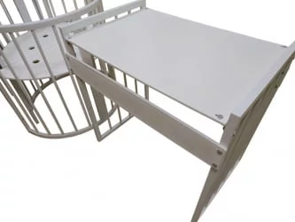 Кровать-трансформер с двумя матрасами Меррй Хаппй Мини матовая Слоновая кость / Merry Happy Mini