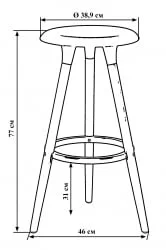 Барный стул ДОБРИН РОЙCЕ Белый В-02 / DOBRIN ROYCE W-02