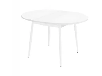 Стол обеденный раскладной Орфей 41 Белый шпон