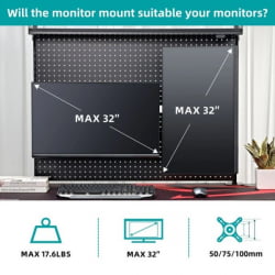 Перфорированная доска с комплектом креплений ЕУРЕКА АРПБ-01Б-УС, черный / EUREKA ARPB-01B-US,