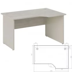 Стол эргономичный правый Нев Лине НЛН36315421 Дуб шамони светлый / New Line NLN36315421