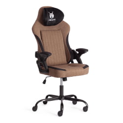 Кресло иВолф ткань, черный/коричневый / iWolf