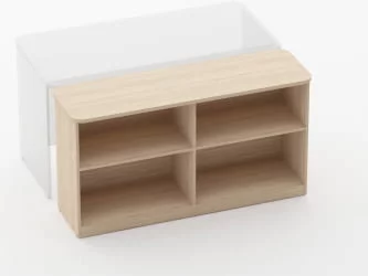 Тумба приставная к столу Глассй 3.18.103 Орех / Glassy