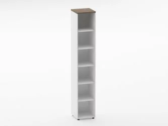 Шкаф 5 узкий открытый Дека 10.23.10 Дуб Верцаска/Белый / Deka