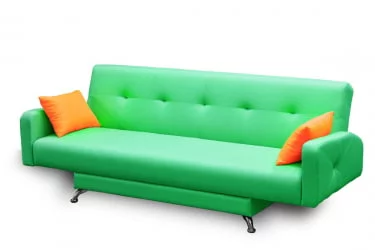 Диван тканевый МАНГО 3 (2 категория) Зеленый Оранжевый / MANGO