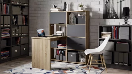 Стол в гостиную тип 7 Дуб Сонома/Графит Серый