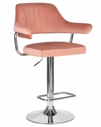 Стул барный ДОБРИН CХАРЛЙ Пудрово-розовый велюр МДЖ9-32 / DOBRIN CHARLY MJ9-32