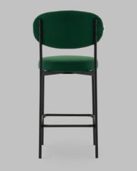 Стул Полубарный Бриф ДД ПБ велюр зеленый / DD