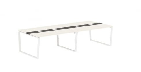 Стол переговорный ЕДИС ЕВCТ 3114 Ясень Траун Мокко Белый / EDIS EVCT