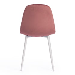 Стул БРЕЕЗЕ (мод. 4724) вельвет/металл, 44 х 53 х 87 см, Корал (коралловый) ХЛР44 / белый / BREEZE (mod. Coral HLR44