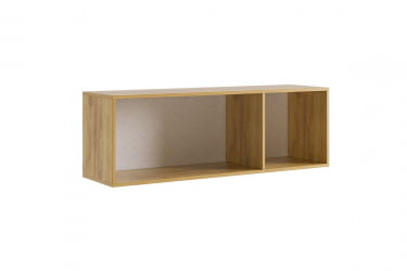 Антресоль Бери МПР-026 Дуб крафт золотой/белое дерево / MPR-026