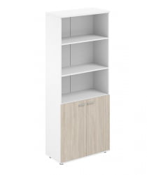 Шкаф высокий полуоткрытый Сигма СГ.831.ВХ.ОЛ Белый Дуб светлый / Sigma SG.831.WH.OL
