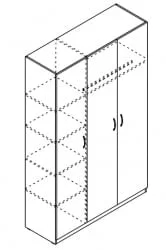 Шкаф трехстворчатый КВД 1345 Дуб сонома светлый / KWD