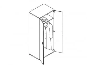 Темный шкаф ГБ-2 франц. орех