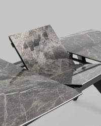 Стол обеденный Аркада раскладной 160-210кс90 Керамика темная / 160-210x90