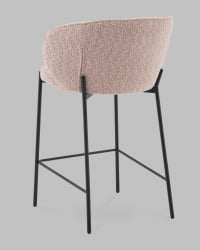 Стул полубарный Тисдейл букле розово-персиковый