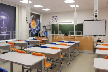 Детский стол двухместная Де Гласси Н (рост 3-5)  ЛДСП Серый/ Металл Серый+Серый