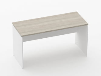Стол прямой Дека ЛДСП каркас 75.06.14 Дуб Сантана светлый/Белый / Deka