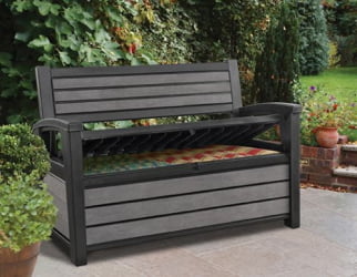Скамья ХУДСОН СТОРАГЕ БЕНCХ 227 Л Коричневый/Антрацид / HUDSON STORAGE BENCH L
