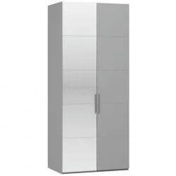 Шкаф двухстворчатый Вива ШР-2 с зеркалом Фарго Мокко глянец