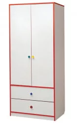 Шкаф для платья и белья Юниор-10 Белый