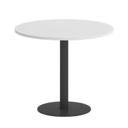 Стол журнальный круглый ХОМЕ ОФФИCЕ ВР.СП-5-90.1 Белый Бриллиант/Антрацит металл / HOME OFFICE VR.SP-5-90.1