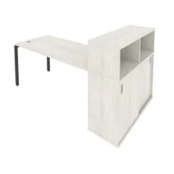 Рабочая станция с опорным шкафом-купе Метал Сйстем Б.РС-СШК-3.4 Наварра/Антрацит / Metal System