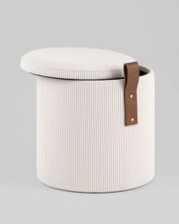 Пуф Руни КСС с ящиком вельвет белый / XS