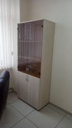 Шкаф высокий со стеклом Глассй 6.19.151 Туя / Glassy