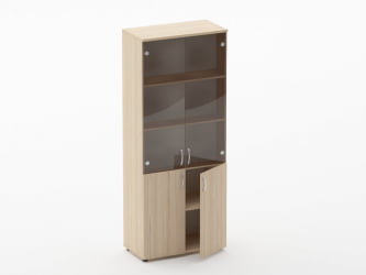 Шкаф высокий со стеклом Глассй 6.19.151 Венге / Glassy