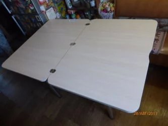 Стол поворотно-раскладной 1,2 Ника, СТЕКЛО, опоры Д50 круглые ХРОМ, Беленый дуб/Р041 / D50 дуб/R041