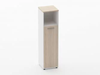 Шкаф 3 узкий закрытый с нишей Дека 10.16.13Л Туя/Белый / Deka