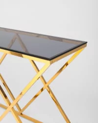 Консоль ИНСИГНИЯ 120кс40 Золото стекло смоке / 120x40 smoke