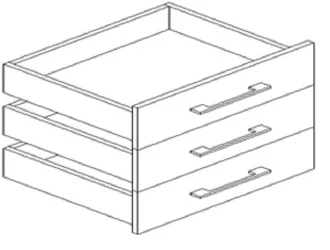 Блок ящиков тумбы стационарной ЙАЛТА ЛТ-ЙК Вяз Благородный / YALTA LT-YK