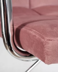 Стул барный ДОБРИН КРУГЕР АРМ Пудрово-розовый велюр МДЖ9-32 / DOBRIN KRUGER ARM MJ9-32