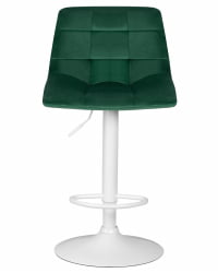 Барный стул ДОБРИН ТАИЛОР ВХИТЕ (зеленый велюр (МДЖ9-88)) / DOBRIN TAILOR WHITE (MJ9-88))