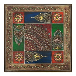 Столик Сеcрет Де Маисон ХАВЕЛЙ ( мод. БДЖ-001) дерево манго, 30кс30кс17 cм, этническая роспись / Secret De Maison HAVELY mod. BJ-001) 30x30x17 cm,