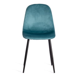 Металлический стул БРЕЕЗЕ (мод. 4724) вельвет/металл, 44 х 53 х 87 см, Лигхт пале греен (темно-бирюзовый ) ХЛР60 / черный / BREEZE (mod. Light pale green HLR60