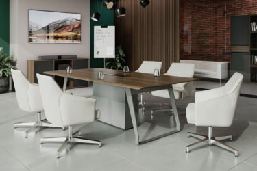 Стол переговорный КУАРТЗ КЗ.0102.БВ.ГФ / QUARTZ QZ.0102.BW.GF