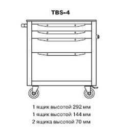 Тележка инструментальная ТБС-4 оранжевый / TBS-4