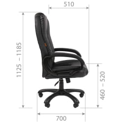 Кресло офисное CХАИРМАН 600 экокожа Черный / CHAIRMAN