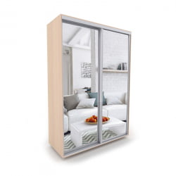 Шкаф в гостиную Акцент-Сим З 1400х600 Дуб молочный